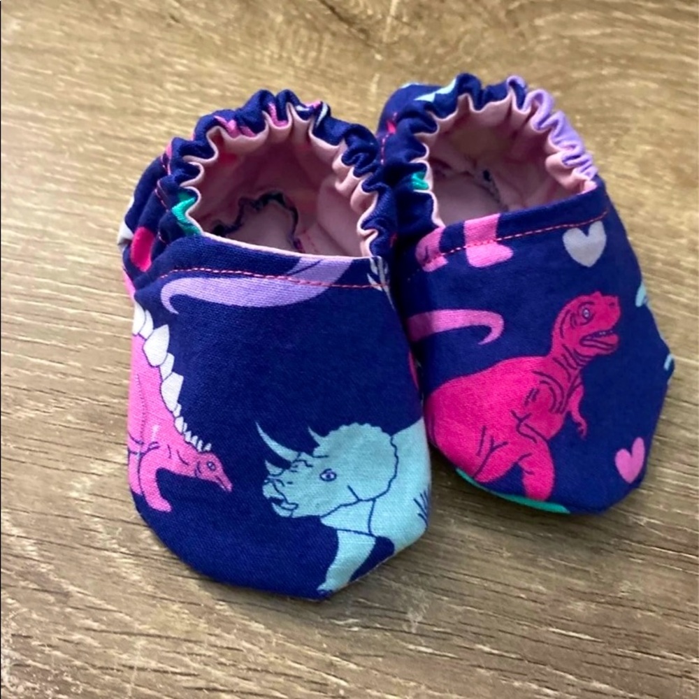 Dino baby girl shoes moccasin style